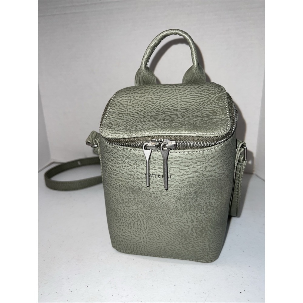 Matt & Nat Vegan Brave Micro Purity Crossbody Herb Sage Gray Green